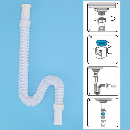 Bathroom sink flexible pipe - flexible,