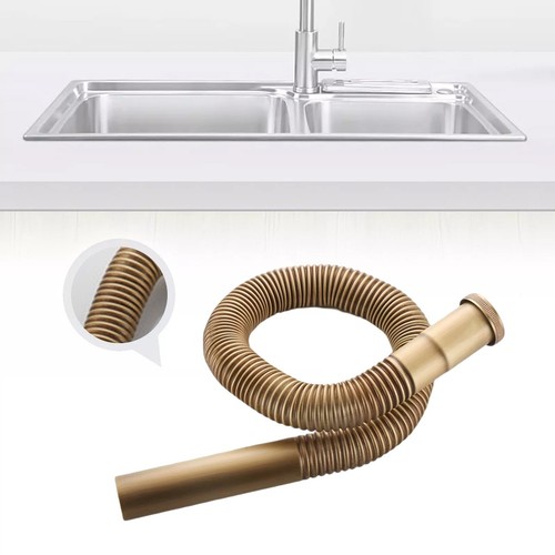 Brass flexible drain hose - brass,